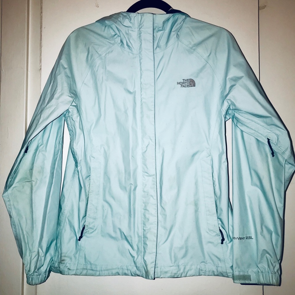 Light Blue North Face Raincoat